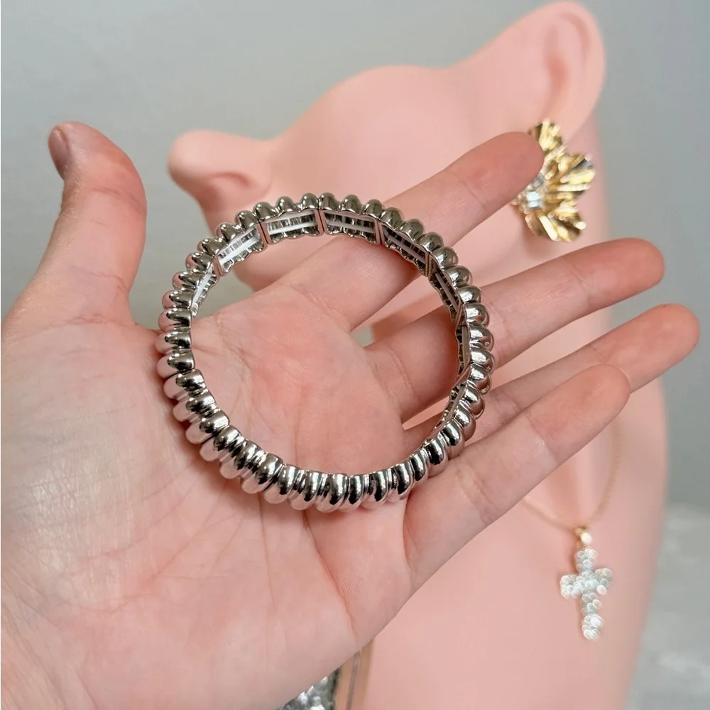 ⚜️ Silver Stretch Bracelet
